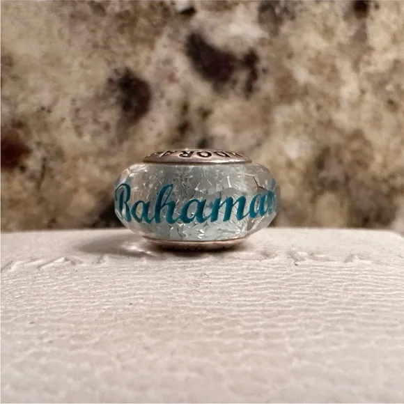 Pandora Bahamas Exclusive Glitter Murano Charm Glitter RARE